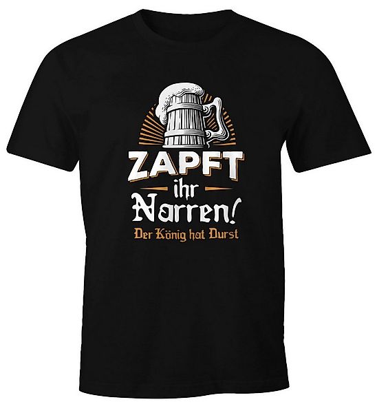 MoonWorks Print-Shirt Herren T-Shirt Zapft ihr Narren der König hat Durst B günstig online kaufen
