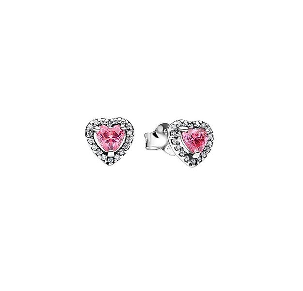 Pandora Paar Ohrstecker 298427C02, Pandora Timeless, Herz, Zirkonia, Rosa, günstig online kaufen