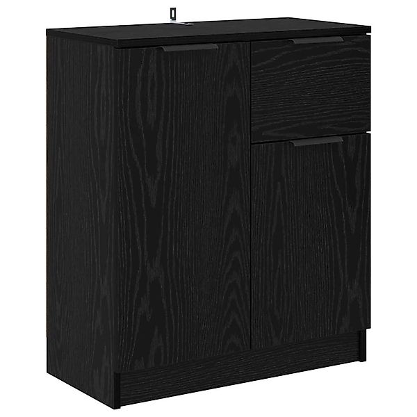 vidaXL Sideboard Schwarz Eichen-Optik 60 x 30 x 70 cm Holzwerkstoff 880775 günstig online kaufen