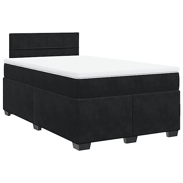 vidaXL Boxspringbett mit Matratze Schwarz 120x190 cm Samt 3288560 günstig online kaufen