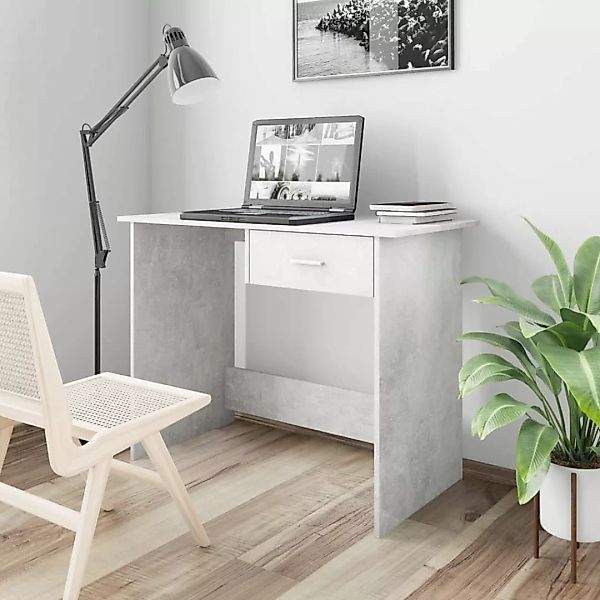 Schreibtisch Betongrau 100×50×76 Cm Spanplatte günstig online kaufen