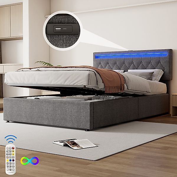 TavilaEcon Boxspringbett Polsterbett mit Bettkasten, höhenverstellbares günstig online kaufen