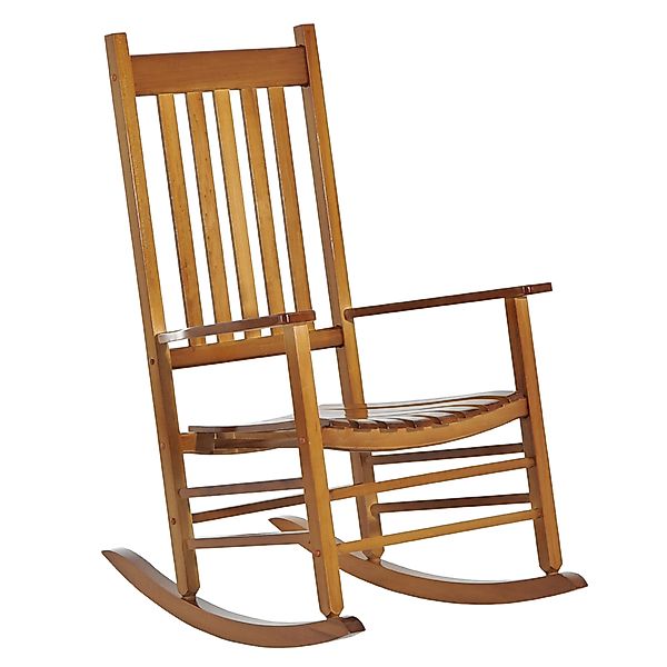 Outsunny Schaukelstuhl mit Armlehne Schwingsessel Gartenstuhl günstig online kaufen