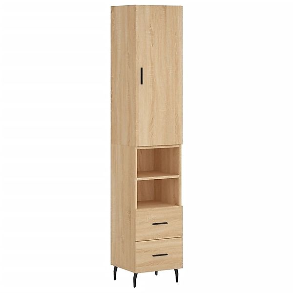 vidaXL Highboard Sonoma-Eiche 34,5x34x180 cm Holzwerkstoff 3198932 günstig online kaufen
