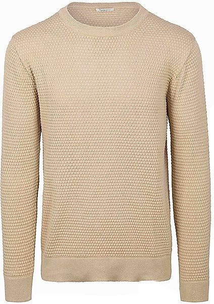 Knowledge Cotton Apparel Pullover Bubble Knit Beige - Größe XL günstig online kaufen