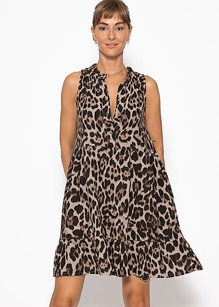 SASSYCLASSY Minikleid Ärmelloses Kleid mit Volants günstig online kaufen