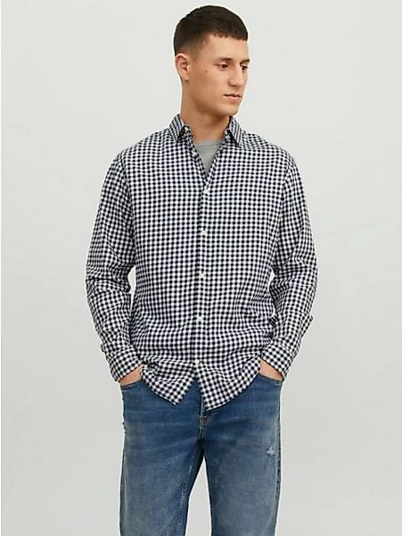 Jack & Jones Langarmhemd Hemd Slim Fit JJEGINGHAM 5977 in Weiß günstig online kaufen