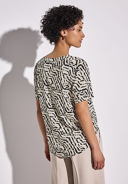 STREET ONE Shirtbluse, mit geschlitztem Rundhalsausschnitt günstig online kaufen