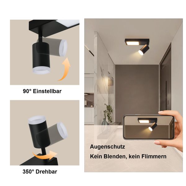 Nettlife Deckenstrahler Deckenstrahler 1/2/3/4 Flammig GU10, günstig online kaufen