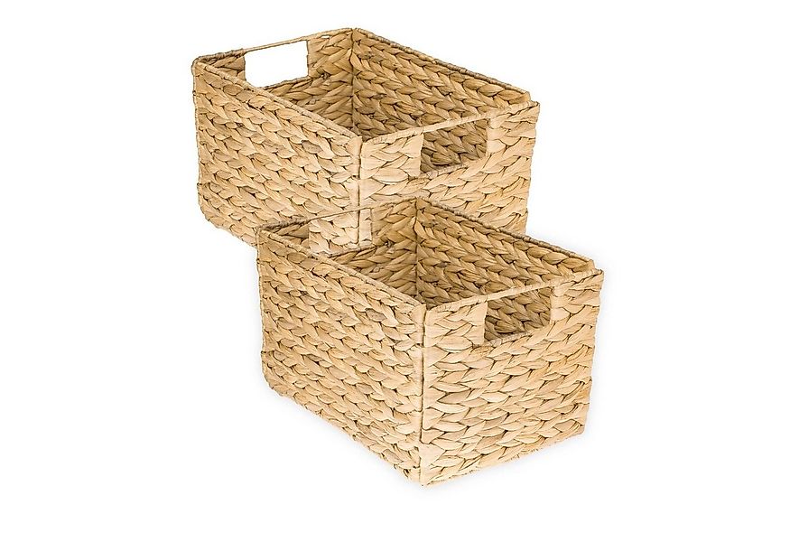 HMF Aufbewahrungskorb faltbarer Korb geflochten aus Wasserhyazinthe Seegras günstig online kaufen