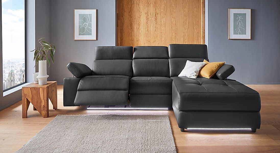 Places of Style Ecksofa »Kilado, L-Form,«, mit Relaxfunktion, verstellbarer günstig online kaufen
