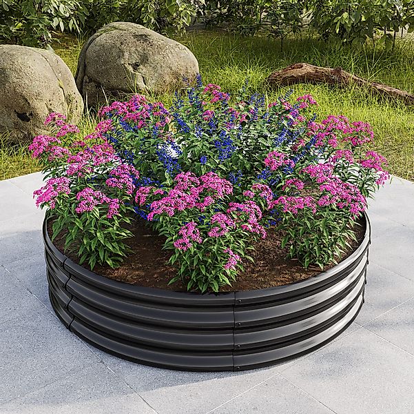 HOMERECOMMEND Hochbeet Blumenkasten, Halbkreis-Hochbeet aus Metall günstig online kaufen