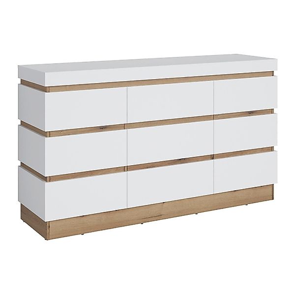 Sideboard CALABRIA, Alpinweiß, Evoke Eiche Dekor, günstig online kaufen