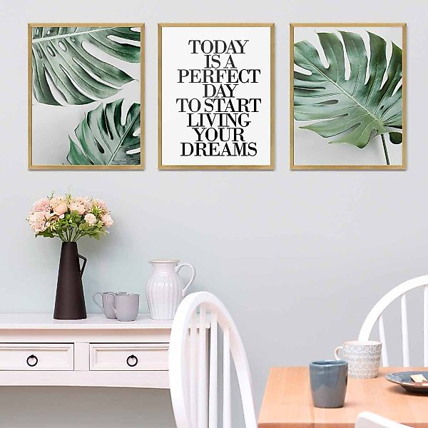 PHOTOLINI Bilderrahmen 3er Set, stabiles MDF-Holz, mit Acrylglas, extra Zub günstig online kaufen