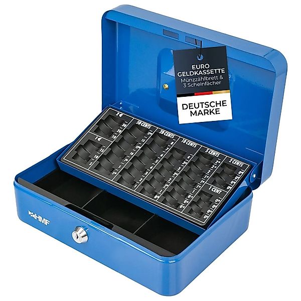 HMF 10022-05 Geldkassette Abschließbar Kasse Euro Münzzählbrett 3 Banknoten günstig online kaufen