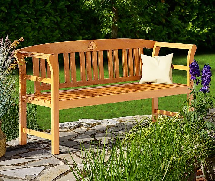 Gartenbank Rose Eukalyptusholz FSC®-zertifiziert 158x43x82cm günstig online kaufen
