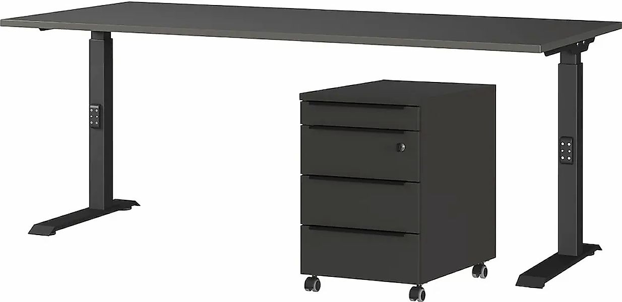 GERMANIA Büromöbel-Set "Mailand" 2 tlg. inkl. Schreibtisch und Rollcontaine günstig online kaufen