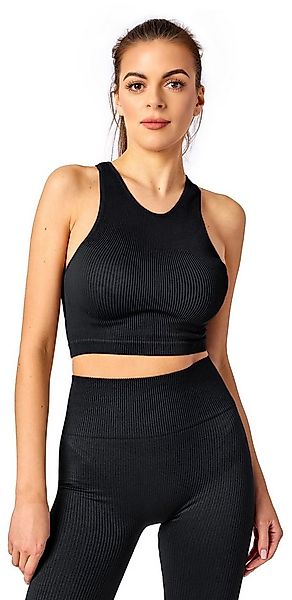 Bellivalini T-Shirt Sport Oberteile Damen Crop Top Geripptes Shirt Gym Yoga günstig online kaufen