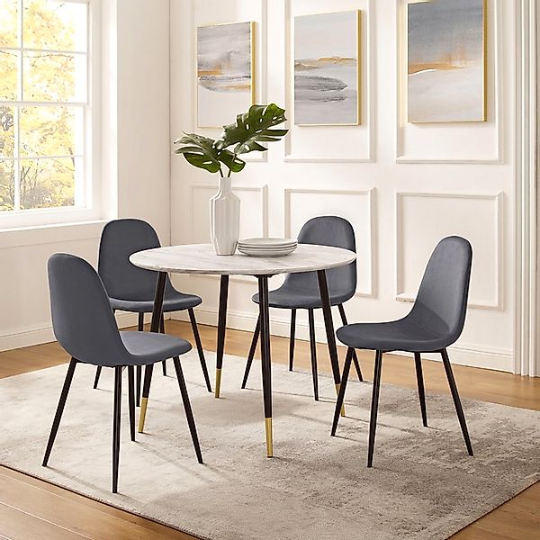 Leonique Essgruppe »Eadwine, TOPSELLER! Sitzgruppe Esstisch plus 4 Esszimme günstig online kaufen
