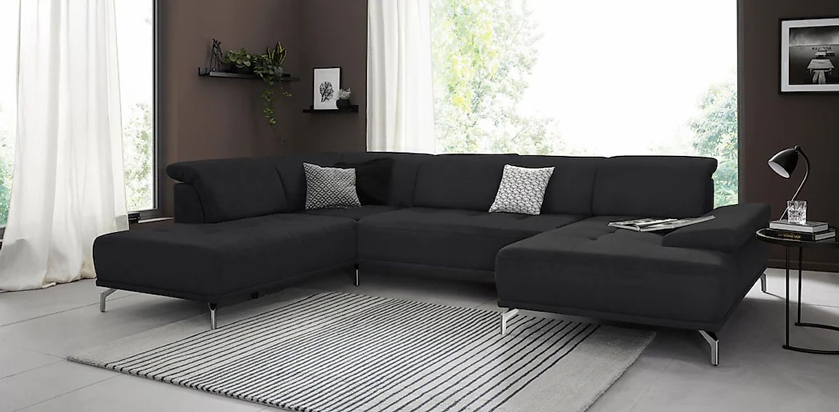 Home affaire Wohnlandschaft "Caluna" Inkl.Sitztiefenverstellung, wahlweise günstig online kaufen