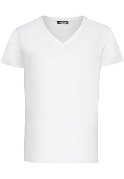 Amaci&Sons T-Shirt EUGENE Basic T-Shirt mit V-Ausschnitt Herren Einfarbig V günstig online kaufen