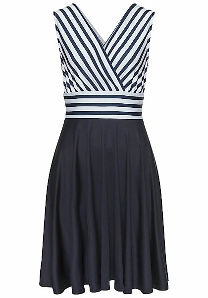 LASCANA Sommerkleid, in Wickeloptik, Strandkleid, maritim günstig online kaufen