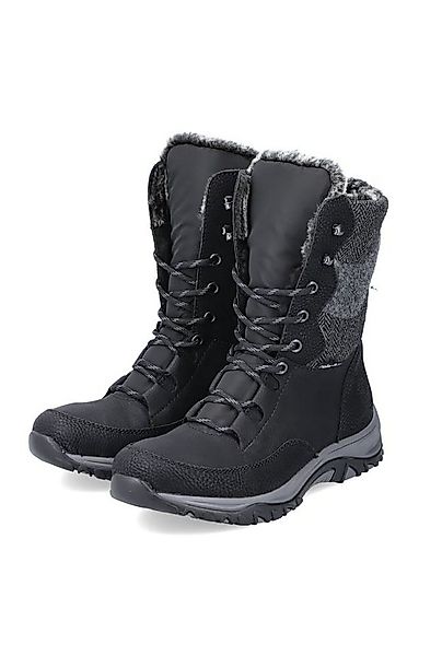 Rieker M9643-01 (Schnürstiefel mit Innenfutter) schwarz Damen Winterstiefel günstig online kaufen