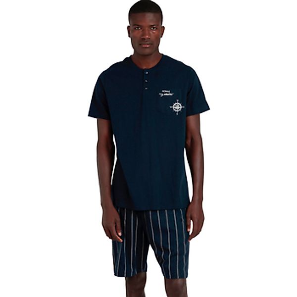 Admas  Pyjamas/ Nachthemden Pyjama Shorts T-Shirt Navy Collection günstig online kaufen