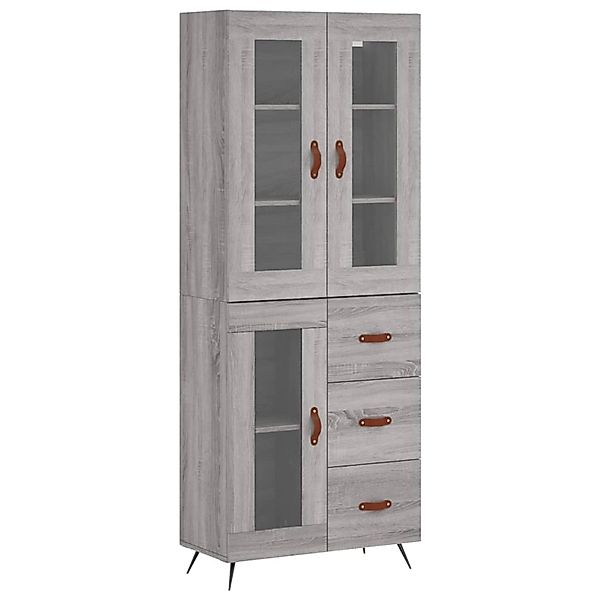 vidaXL Highboard Grau Sonoma 69,5x34x180 cm Holzwerkstoff 3198575 günstig online kaufen