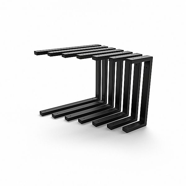HEVVA Waschtischhalterung LAHN 20 cm Tief 2er Set Schwarz günstig online kaufen