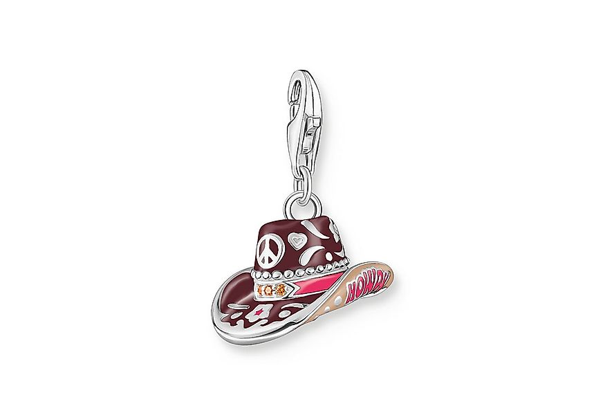 THOMAS SABO Charm-Einhänger Cowboy-Hut-Motiv, mit Zirkonia (synth) günstig online kaufen