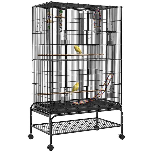 PawHut Vogelkäfig Vogelvoliere mit Sitzstangen Vogelbauer, günstig online kaufen