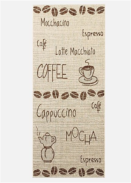 Teppich mit Cappuccino Motiv günstig online kaufen