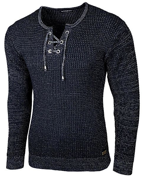 Baxboy Strickpullover Baxboy Herren Pullover Rundkragen Moderner Feinstrick günstig online kaufen