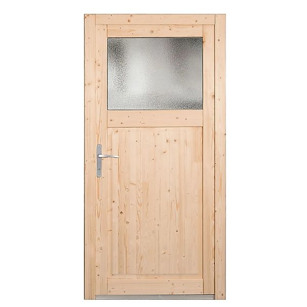 Panto Holz-Nebeneingangstür NET 501 Natur 98 cm x 198 cm DIN L günstig online kaufen
