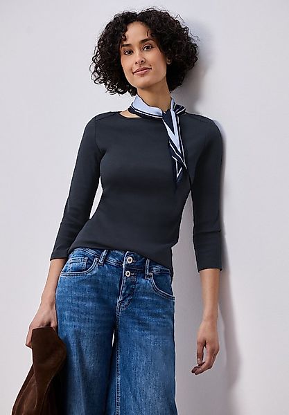 STREET ONE 3/4-Arm-Shirt aus Baumwolle mit Stretchante günstig online kaufen