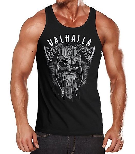 Neverless Tanktop Herren Tank-Top Aufdruck Valhalla Wikinger Helm Viking Od günstig online kaufen