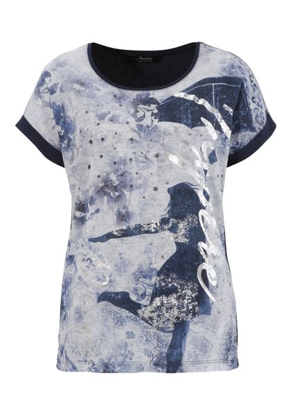 Aniston SELECTED Blusenshirt mit seitlichen Galonstreifen günstig online kaufen