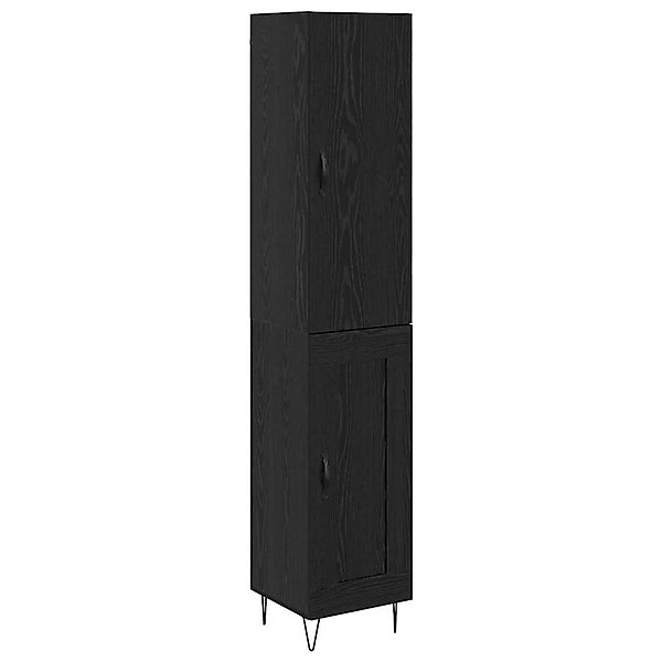 vidaXL Highboard Schwarz Eichen-Optik 69,5 x 34 x 180 cm Holzwerkstoff 3402 günstig online kaufen