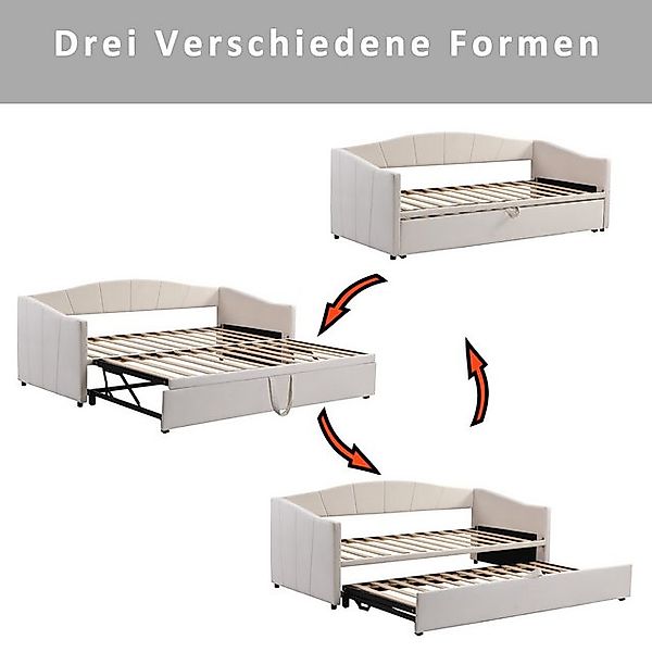 STILVORA Daybett 90×200 Polsterbett Schlafsofa mit Ausziehbett,Kinderbett o günstig online kaufen