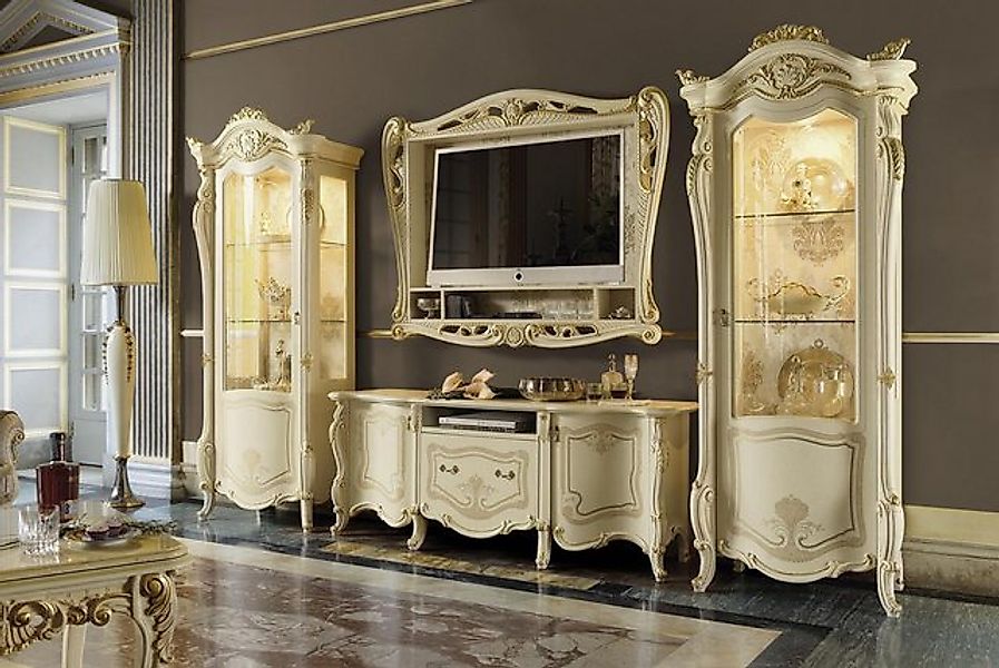 Xlmoebel Vitrine Wohnzimmermöbel Set mit TV-Schrank, Sideboard und Vitrine günstig online kaufen