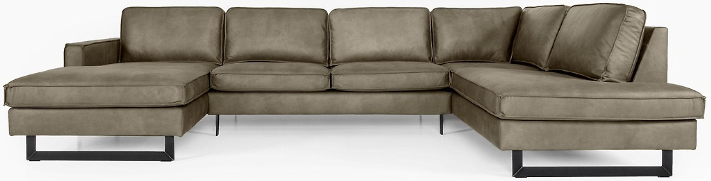 Home affaire Wohnlandschaft "Pinto, 350 cm, U-Form, XXL, mit Ottomanen" Cor günstig online kaufen