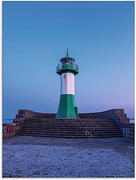 Artland Alu-Dibond-Druck "Leuchtturm auf der Mole von Sassnitz", Gebäude, ( günstig online kaufen