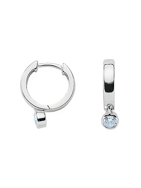 Adelia´s Paar Ohrhänger "925 Silber Ohrringe Creolen Ø 14,7 mm", mit Zirkon günstig online kaufen