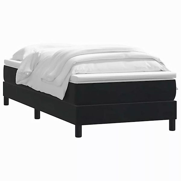 vidaXL Boxspringbett, Boxspringbett mit Matratze Schwarz 80x220 cm Samt günstig online kaufen