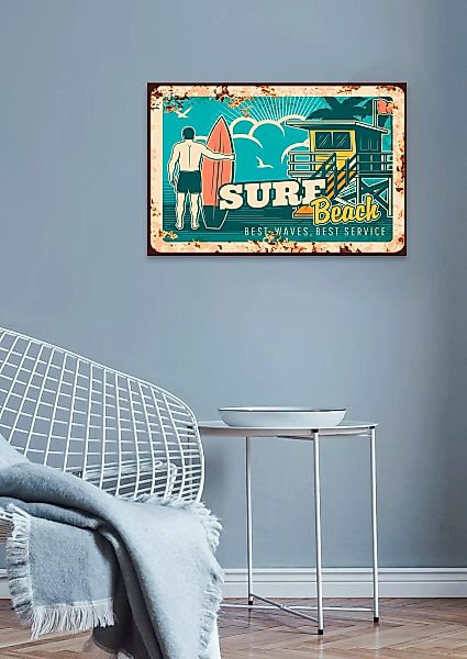 queence Metallbild "Surf Beach", (1 St.) günstig online kaufen