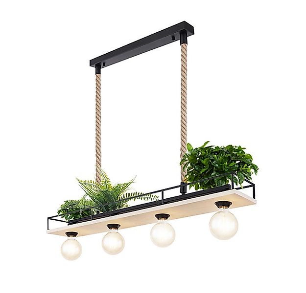 GLOBO LIGHTING Hängeleuchte, Leuchtmittel nicht inklusive, Hängelampe Holzl günstig online kaufen