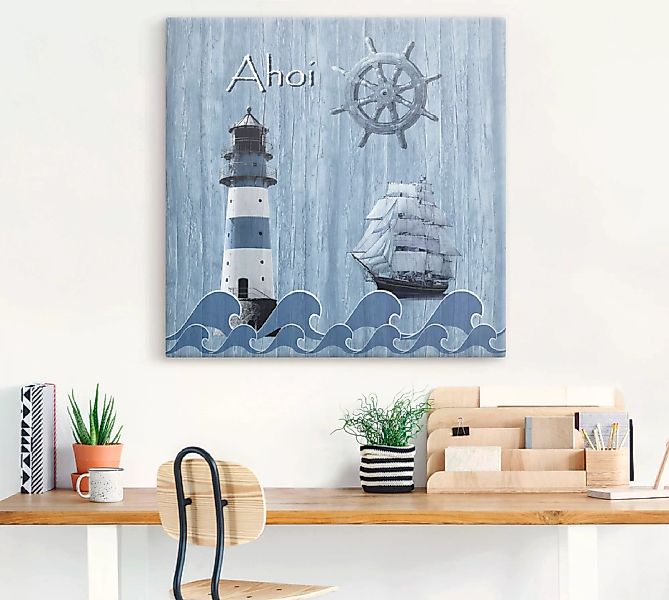 Artland Wandbild »Ahoi im maritimen Blau«, Küste, (1 St.), als Alubild, Out günstig online kaufen