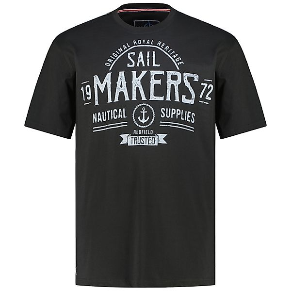 redfield Rundhalsshirt Redfield Übergrößen T-Shirt schwarz STANFORD günstig online kaufen