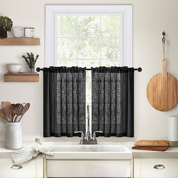 BYSURE Scheibengardine, Stangendurchzug (2 St), Lichtschutz, günstig online kaufen